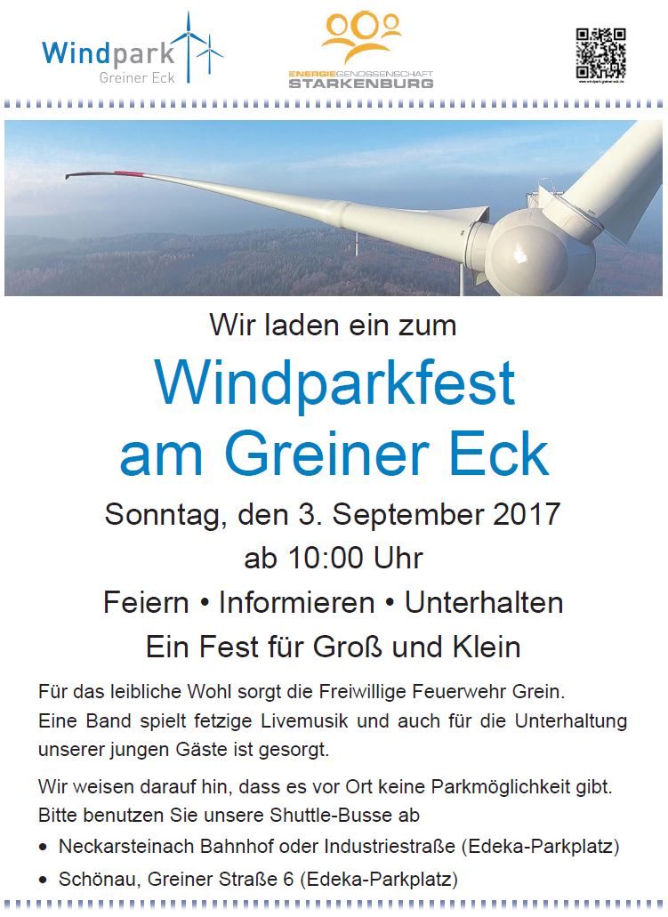 Windparkfest 2017-Infoflyer
